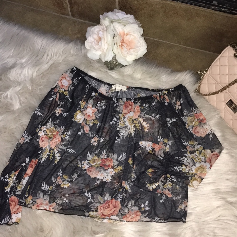 New floral Black Blouse
